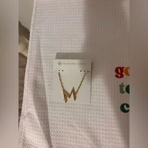 Kendra Scott Gold 'M' Pendant Necklace